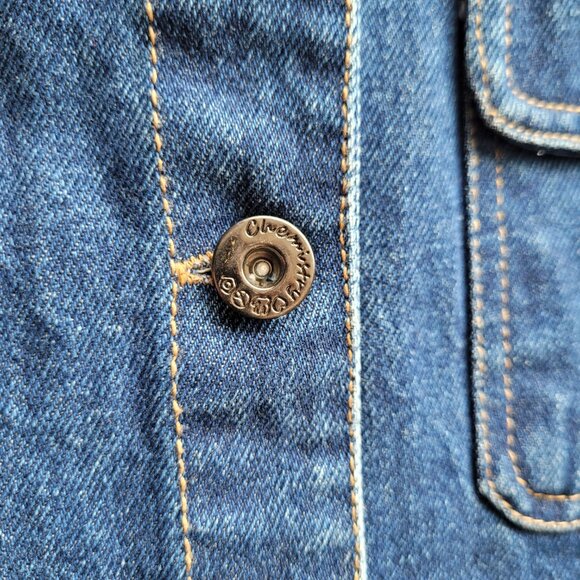 Chemistry Jean Jacket M Fitted Embroidered Rose Frayed 100% Cotton - Picture 5 of 16